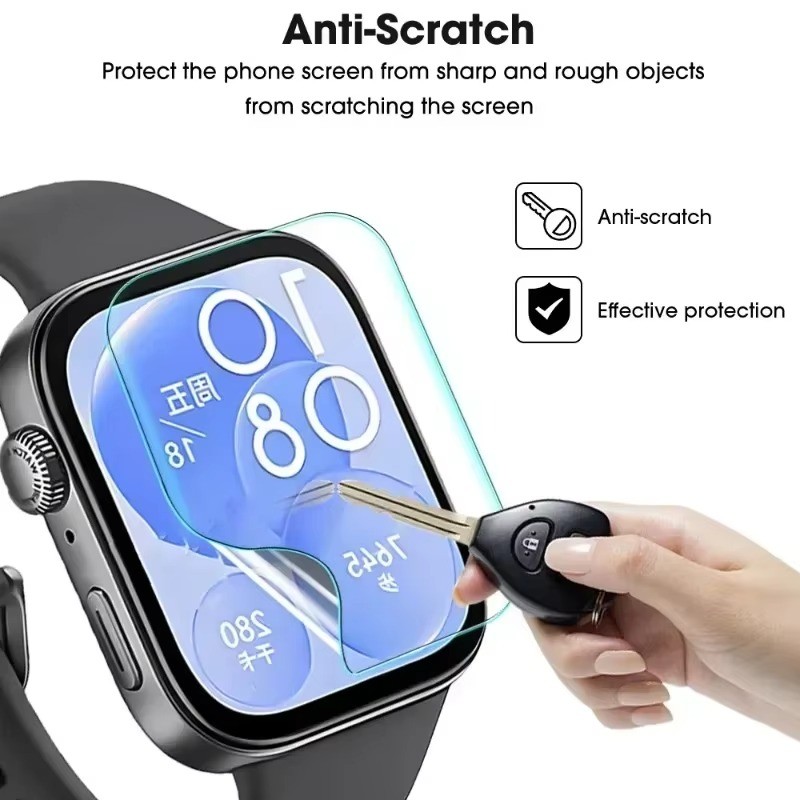 3 Chiếc Đồng Hồ Thông Minh Bảo Vệ Màn Hình Cho Huawei Watch Fit 5 4 3 Pro HD Pha Lê Trong Suốt Mềm Hydrogel Cho Huawei Watch Fit 4Pro 5Pro 3 4 5 Phim Bảo Vệ