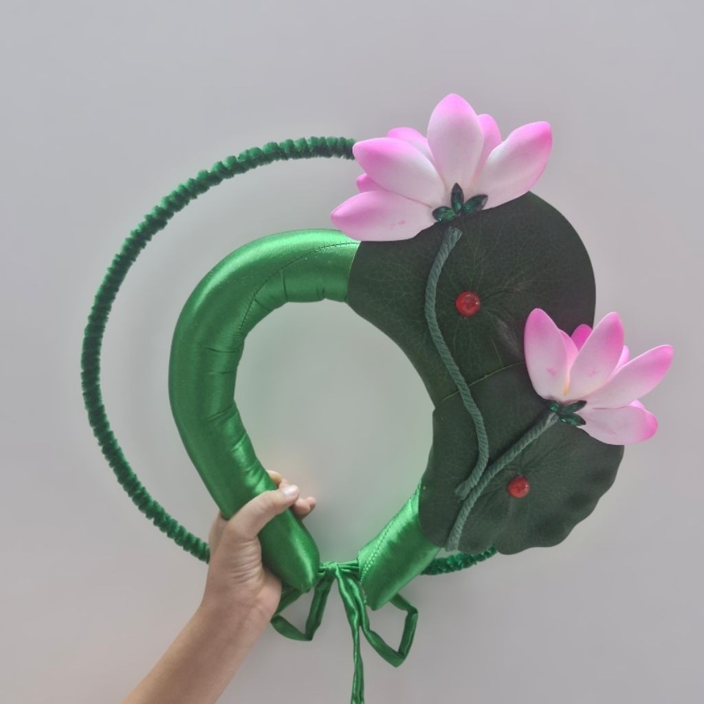 Vấn sen, vấn sen 2 tầng dùng đội đầu, kết hợp váy sen để biểu diễn văn nghệ, Đạo cụ phụ kiện Nguyễn Nhật