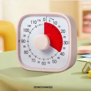 Hẹn giờ trực quan DONOVANQQ, Đồng hồ báo thức đếm ngược tự kỷ luật 120 phút, Hẹn giờ học Hình dung Hoạt động im lặng Hẹn giờ nhà bếp di động Nấu ăn