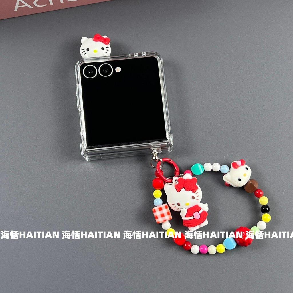 Thích Hợp Cho Samsung Galaxy ZFlip7 zflip6 Vỏ Điện Thoại Hoạt Hình 3D Dây Gấp Vỏ Cứng Cho Z Flip 7 6 5 4 3 5G Vỏ Bảo Vệ