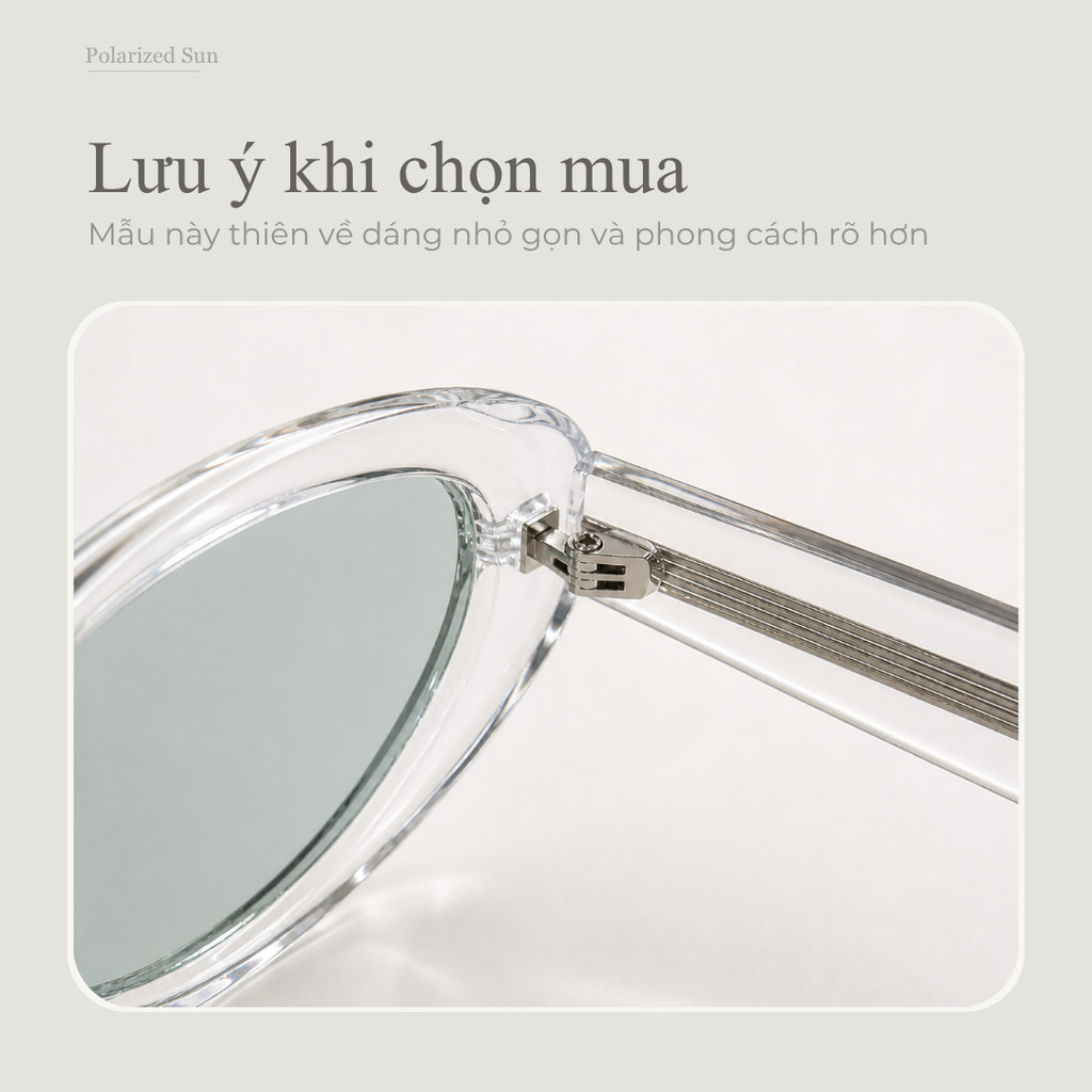 LENSSCAPE-Kính Mát Phân Cực UV400 Dáng Oval Cổ Điển Gọng TR90 Dùng Ban Ngày