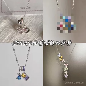 {Fate Wheel} Mặt Trời Tình Yêu Vintage Mặt Dây Chuyền Vòng Cổ Nhỏ Giọt Glaze Phong Cách Mới Niche Tặng Xương Đòn Dây Xích Nữ