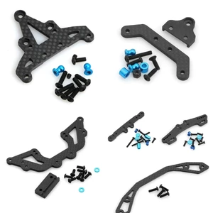 Bộ phận nâng cấp bằng sợi Carbon Ghế cố định hộp số, giá đỡ cố định lái, tấm ép xốp, giá đỡ giảm xóc cho Tamiya XV01 XV-01 1 / 10 RC Phụ kiện dự phòng ô tô