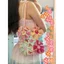 ins Túi Hoa Nhỏ Nhật Bản Len Handmade diy Nhiều Màu Sắc Hoa Rỗng Túi Đeo Vai Móc Chất Liệu Túi