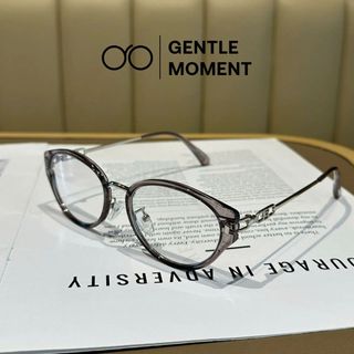 Kính mắt mèo nữ đổi màu GENTLE MOMENT gọng kim loại chống ánh sáng xanh chống tia UV GMK239