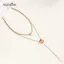 AqToCna Vintage Đôi Tròn Quyến Rũ Lớp Nelace Nữ Trang Sức Lớp Phụ Kiện Cho Bé Gái Quà Tặng Mặt Dây Chuyền Thời Trang Bohemian AqToCna
