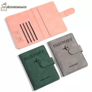 Cheenm Chống Từ Tính & Chống Trộm Hộ Chiếu Có Vỏ Thẻ Tín Dụng Du Lịch Ví Da Sổ Hộ Chiếu Dành Cho Nữ / Nam Bao Hộ Chiếu VN