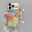 Dây đeo kèm giá đỡ, ốp điện thoại mặt cười, chống rơi phù hợp với iPhone 17 16 15 14 13 12 11 Pro Plus XS Max. BF6D168