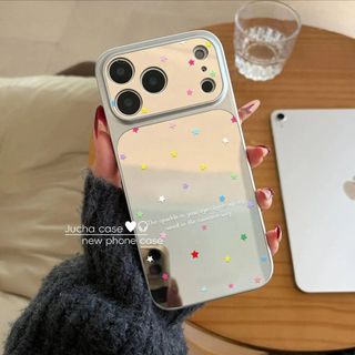 Hàn Quốc Bảo Vệ Toàn Diện Ống Kính Ngôi Sao Nhỏ Gương Acrylic Ốp Lưng Điện Thoại iPhone 17Promax 17Pro 12 13 14 15 16 Pro Max Chống Sốc Nữ Điện Thoại Di Động