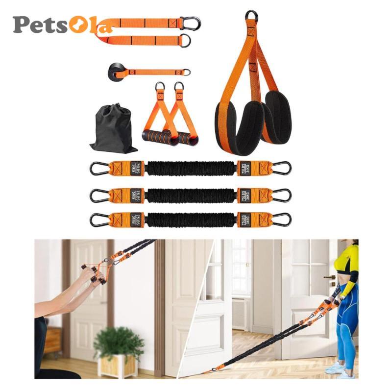 Bộ dây co giãn kháng lực với tay cầm tựa đầu gối để tập luyện sức mạnh thanh kéo lên tại nhà