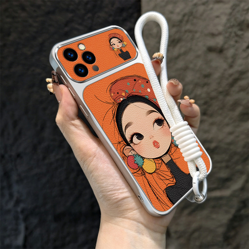 Ốp Lưng PBZZ Cho iphone 12 Pro Max 13 Pro Max 11 Pro Max 12 mini Vỏ Điện Thoại Lo Âu Vỏ Mềm Chống Sốc Thiết Kế Mới Thẩm Mỹ Hoạt Hình Dễ Thương Có Dây Buộc Cho Bé Gái TBDTMD1
