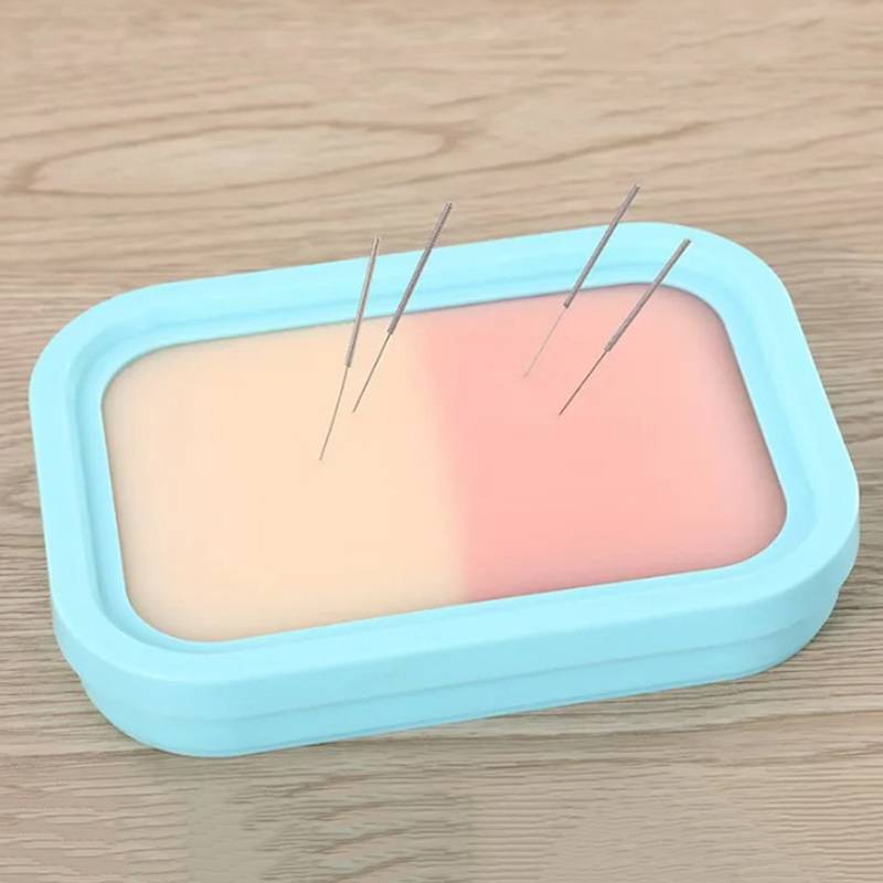 HFSHY Silicone thực hành miếng da tái sử dụng mô phỏng da người cho châm cứu và đào tạo phẫu thuật