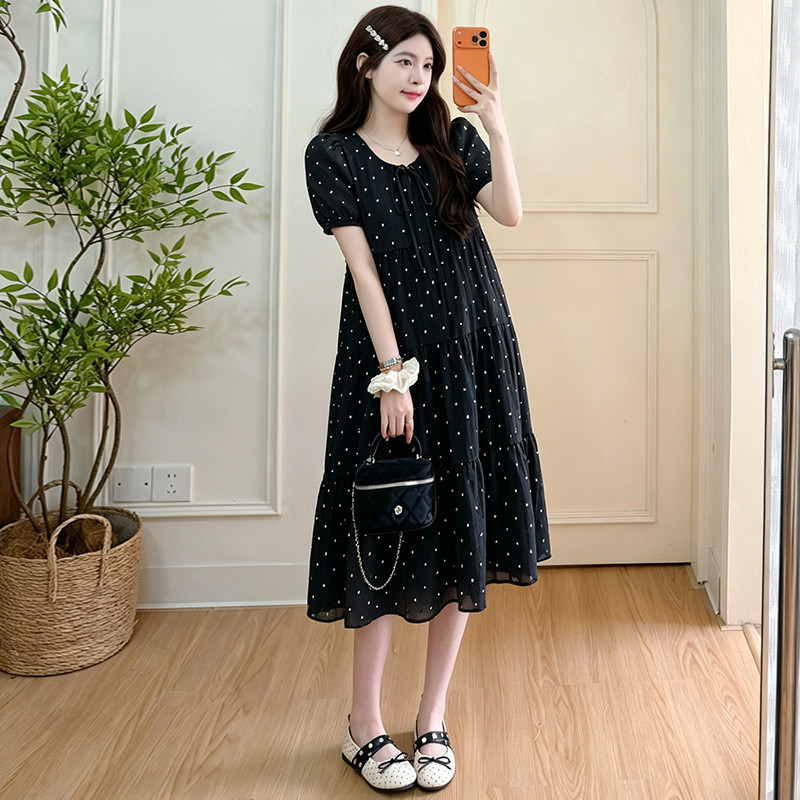 Trang phục bà bầu Váy hoa dài vừa phải mùa hè