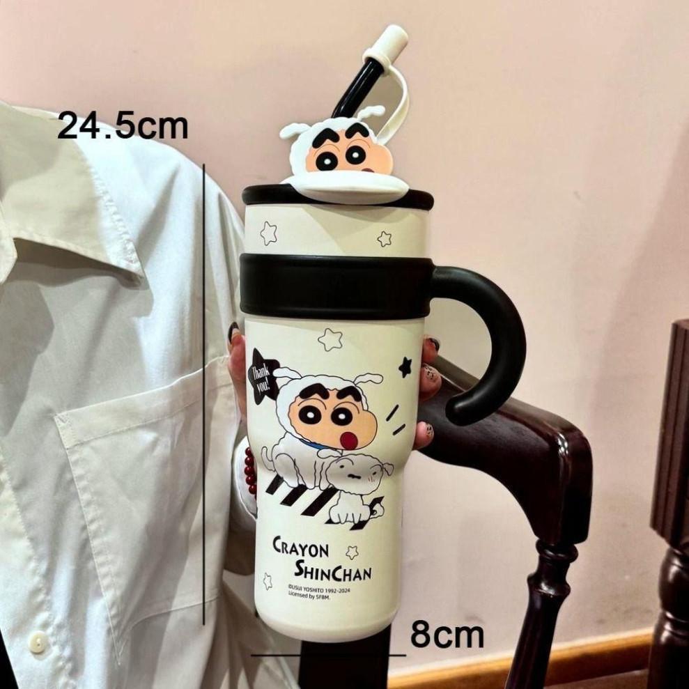 Bình Nước Giữ Nhiệt A.K Home 1200ml Inox 304 – Ly Shin-Chan Dễ Thương, Cốc Americano Dung Tích Lớn