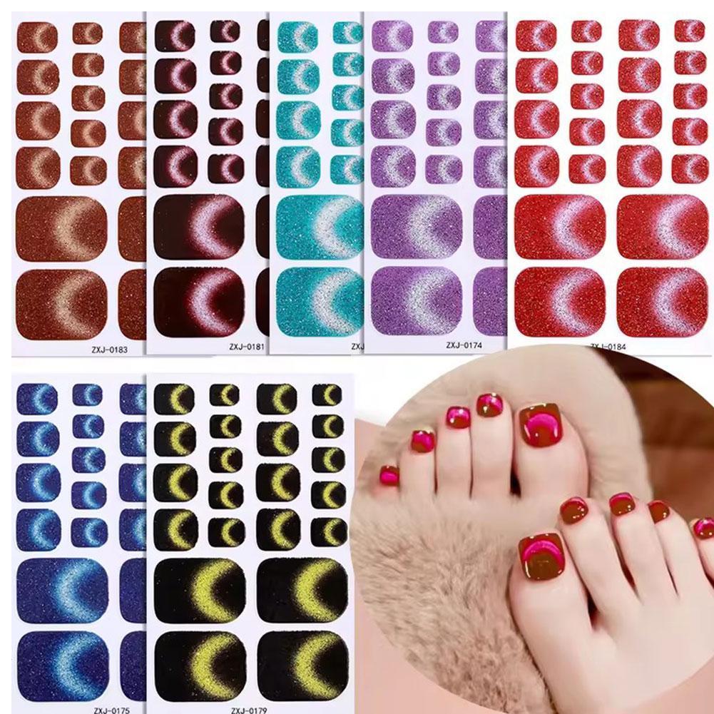 Miếng dán móng chân dạng bột vảy Miếng dán đầy đủ Trang trí móng tay ba chiều đơn giản Z3a6