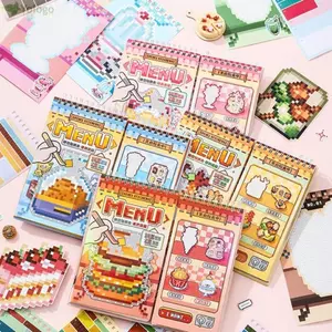 YOLOGO Pixel Art Sticker Book, 30 miếng dán xoắn ốc, trang trí album sáng tạo, thiết kế Pixel Art Series 3.0