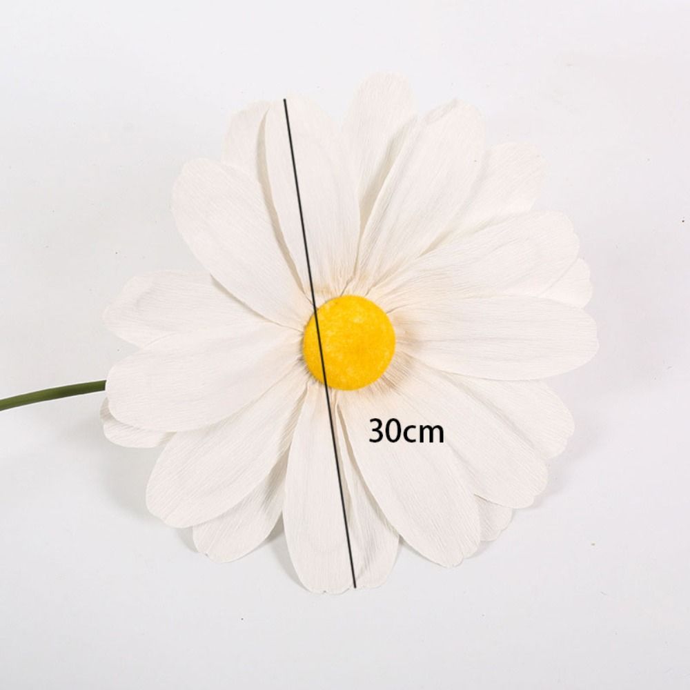Hoa Cúc SAIA, 30cm Daisy Giant Paper Daisy, Giấy Nhăn Handmade Lớn Nhân Tạo Hoa Màn Hình Hiển Thị Cửa Sổ