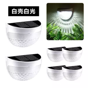 Năng Lượng Mặt Trời 6LED Hình Bán Nguyệt Bước Thang Ánh Sáng Sân Vườn Tường Sân Vườn Đèn Tường Hàng Rào Ánh Sáng Ngoài Trời Bóng Đèn Ngủ D6W5
