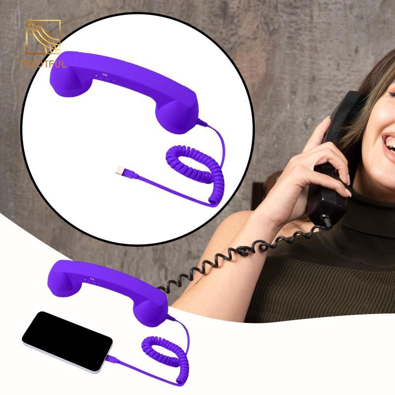 Điện thoại cổ điển Điện thoại cầm tay ABS có dây Cắm micro Loa giảm tiếng ồn