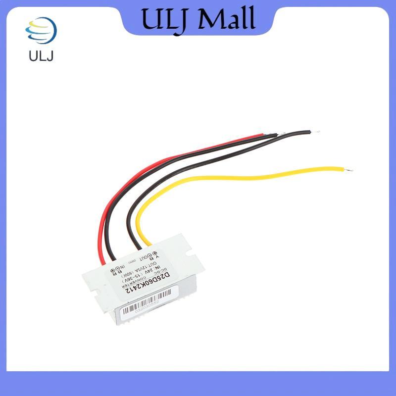 ULJ 1Pc 24V sang 12V 5A DC Bộ chuyển đổi bước xuống Bộ điều chỉnh điện áp Mô-đun giảm tốc Nguồn điện cho đèn Led Xe Tru Thuyền.