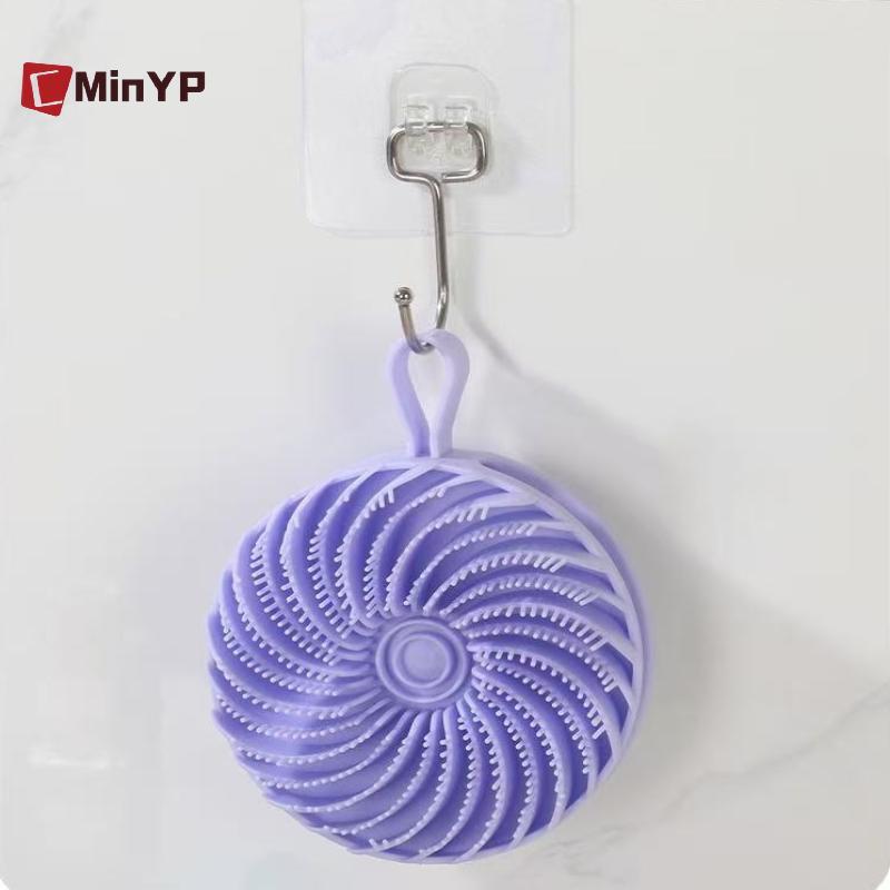 CMinYP Silicone Body Scrubber Bàn chải tắm hai mặt Loofah, Máy chà sàn tắm và máy mát xa da đầu Bàn chải dầu gội cho trẻ em Nam nữ vinh quang