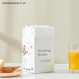 [Mới] 100 / 300 Cái Ống hút PP được bọc riêng trong suốt Ống hút uống trà Ống hút.