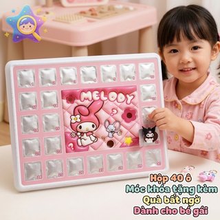 Hộp Mù Bất Ngờ 40 Miếng Kuromi My Melody ABS Chất Liệu An Toàn Sưu Tập Móc Khóa Quà Tặng Cho Bé Gái