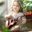 MAKY 1 Cái Học Tập Quà Tặng Giáo Dục 26 / 35cm Trẻ Em Đàn Guitar 4 Dây Nhạc Cụ Có Mái Chèo Mô Phỏng Yukrili Đồ Chơi Âm Nhạc VN