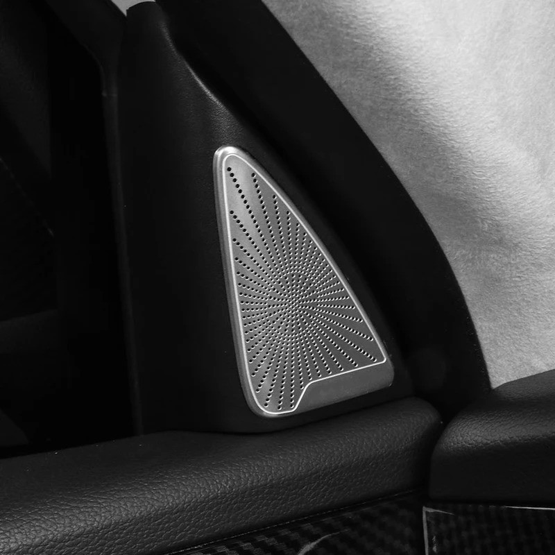 Dành Cho Xe Hyundai Palisade 2020-2025 Xe Điều Chỉnh Bằng Thép Không Gỉ A-Pillar Tweeter Loa Bao Viền Các Bộ Phận Nội Thất