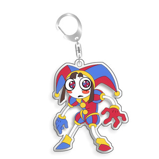 For The Amazing Digital Circus Ragatha Pomni Gangle Kinger  Acrylic Selfmade Cute Cartoon Anime Keychain Pendant Toy