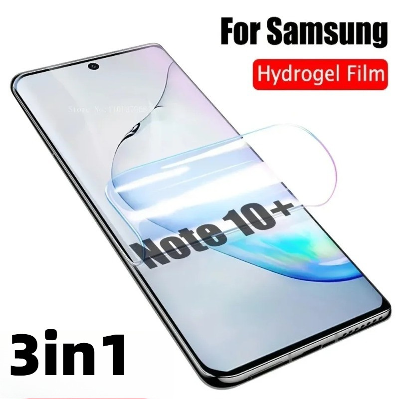 Phim bảo vệ 3in1 cho Samsung Galaxy Note 20 10 9 8 Ultra HD Phim mặt trước Hydrogel mềm + Phim mặt sau bằng sợi Carbon cho Galaxy Note20 Note10 + Note9 Note8 Note10 Bảo vệ màn hình