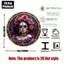 CIFbuy Vintage Skull Round Thiếc Sign, Gothic Kim Loại Treo Tường Nghệ Thuật Thanh Trang Trí Cho Halloween
