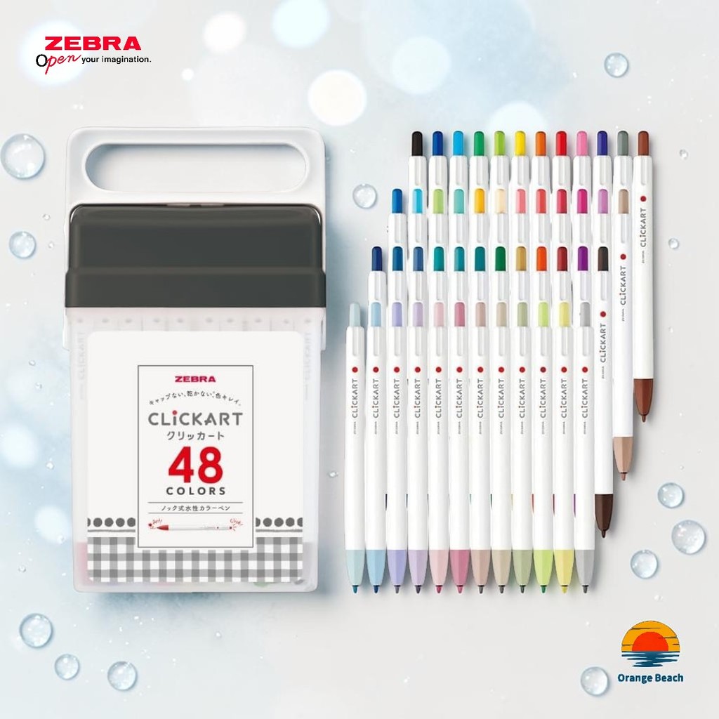 Zebra Clickart Bo But Long Muc Nuoc 36 48 Mau/Kieu Bam Khong Can Nap ...
