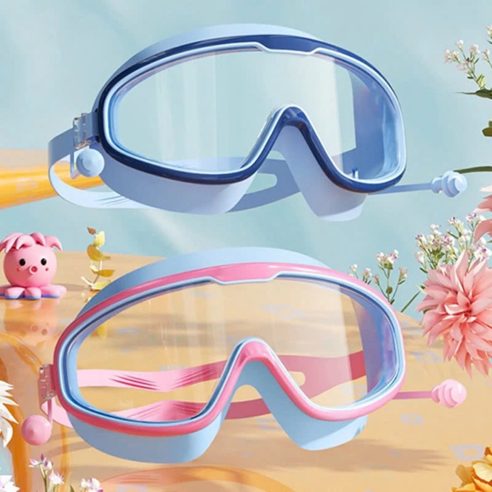 Kính Bơi Chống Nước Chống Mờ Cho Bé Kính Bơi Silicone Mềm Chống UV, Dây Đeo Điều Chỉnh, Nhiều Màu Dễ Thương