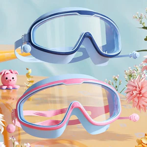 Kính Bơi Chống Nước Chống Mờ Cho Bé Kính Bơi Silicone Mềm Chống UV, Dây Đeo Điều Chỉnh, Nhiều Màu Dễ Thương