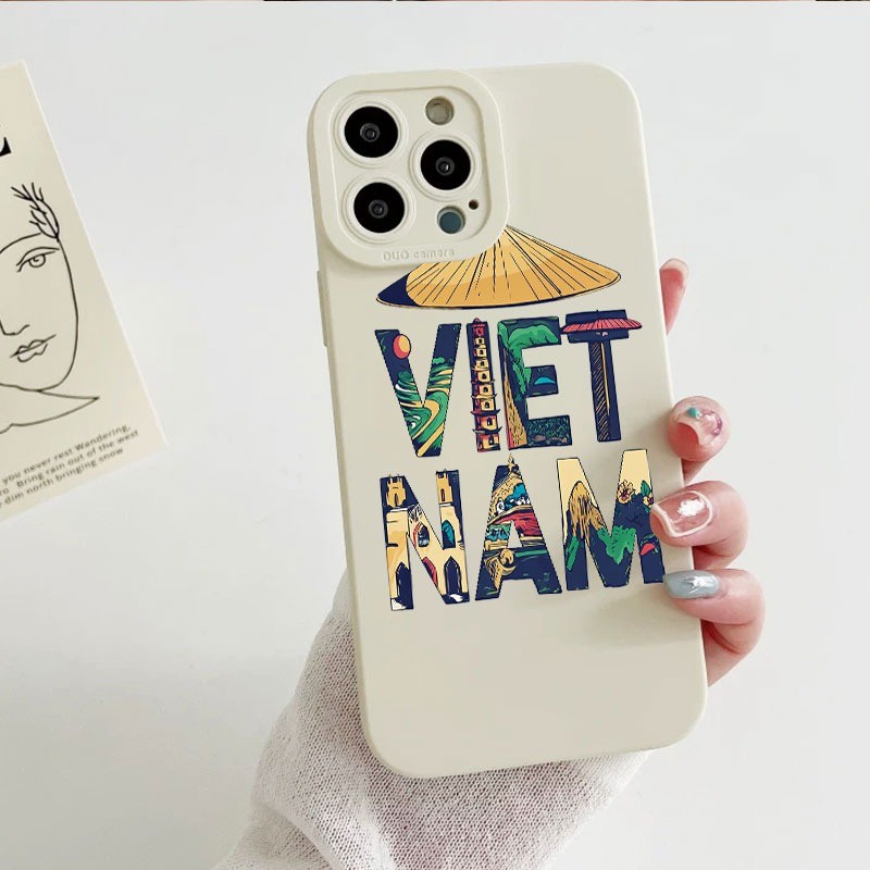 Ốp lưng iPhone hình nón Việt Nam Silicon lỏng mềm - iP 7/8/X/XS/11/12/13/14/15/16/17/Plus/Pro/Max/Air
