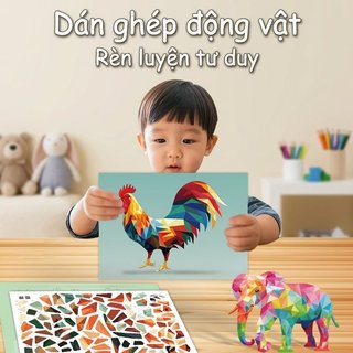 3D Hình Động Vật Dán Chất Liệu Giấy Sáng Tạo Tư Duy khéo léo Đào Tạo Thanh Thiếu Niên 7-14 Tuổi