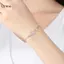 LUImo Tinh Tế Màu Bạc Trái Tim Vòng Tay Bé Gái Ngọt Ngào Lấp Lánh Zircon Dây Xích Có Thể Điều Chỉnh Thiếu Niên Trang Sức Phụ Kiện SBS