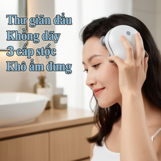 Máy mát xa đầu hồng ngoại Massage da đầu Xoay 360 IPX7 Thư giãn chăm sóc tóc chống nước