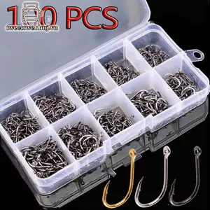 Nhíp 100 Móc Câu Cá Từ Thép Carbon, Phù Hợp Cho Câu Cá Jip Và Cá Chép