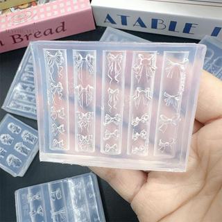 [hatheaven] Váy kem làm bánh Nơ Ruy băng 3D Khuôn Acrylic Trang trí móng tay nghệ thuật DIY Thiết kế móng tay Silicone Khuôn mẫu cho móng tay quyến rũ đẹp