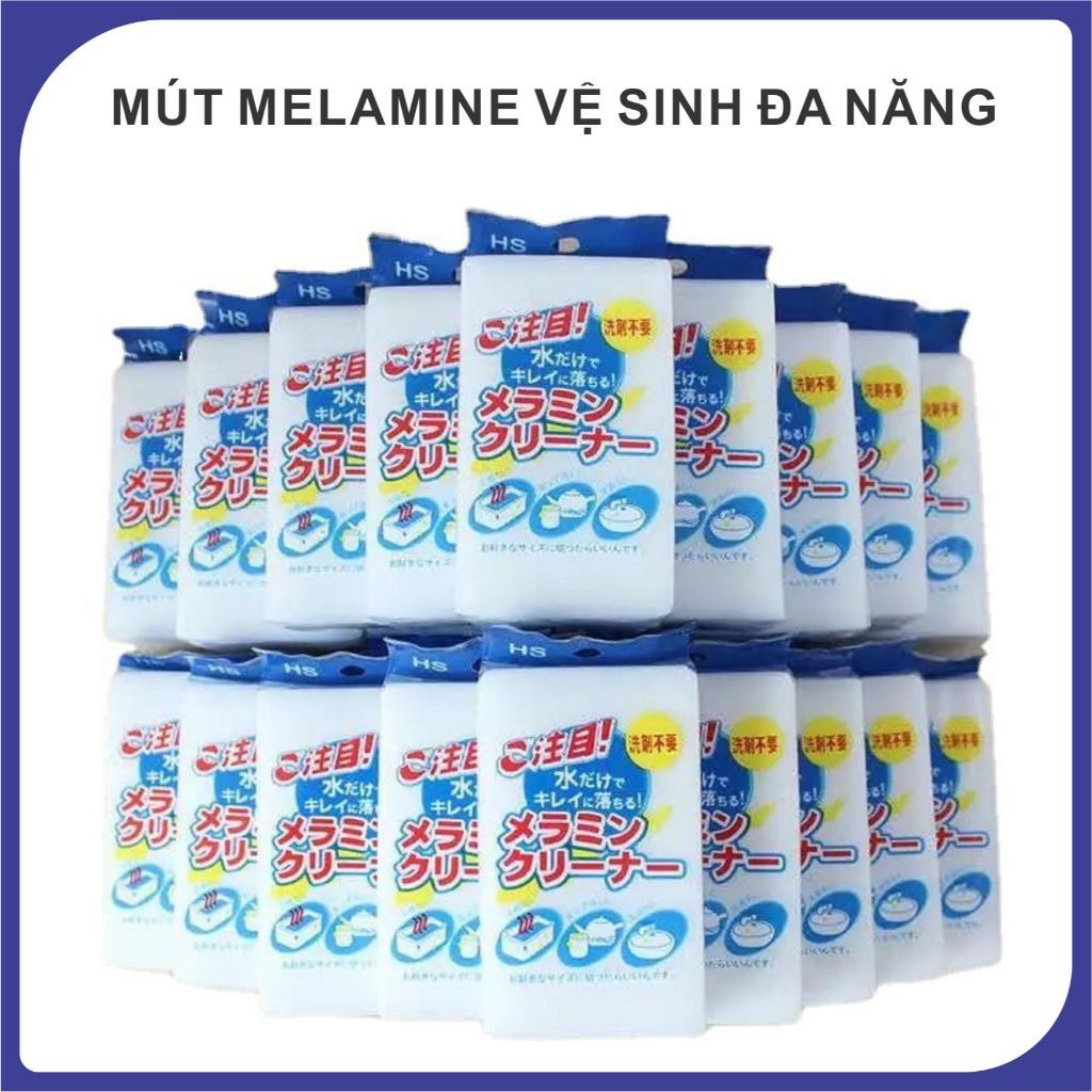 Combo 10 Mút Xốp Melamine Lau Chùi, Tẩy Rửa, Vệ Sinh Đa Năng - Miếng Bọt Biển Thần Kỳ