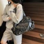Túi Tote da PU IFAANSIN, Túi đựng xe máy nội thất mềm có khóa kéo, Túi xách công suất lớn phong cách Retro Street Y2K Sử dụng hàng ngày