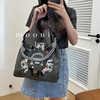 Dây chuyền bóng tự chế Nhật Bản Túi mua sắm thân thiện với môi trường Vải nylon thêu hoa Túi vải di động Túi mua sắm nylon 3S41