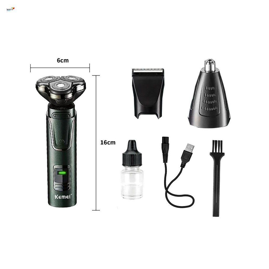 Máy cạo râu có thể sạc lại USB Máy cạo râu có thể giặt hoàn toàn tự động ướt & khô cho máy cạo râu gia đình