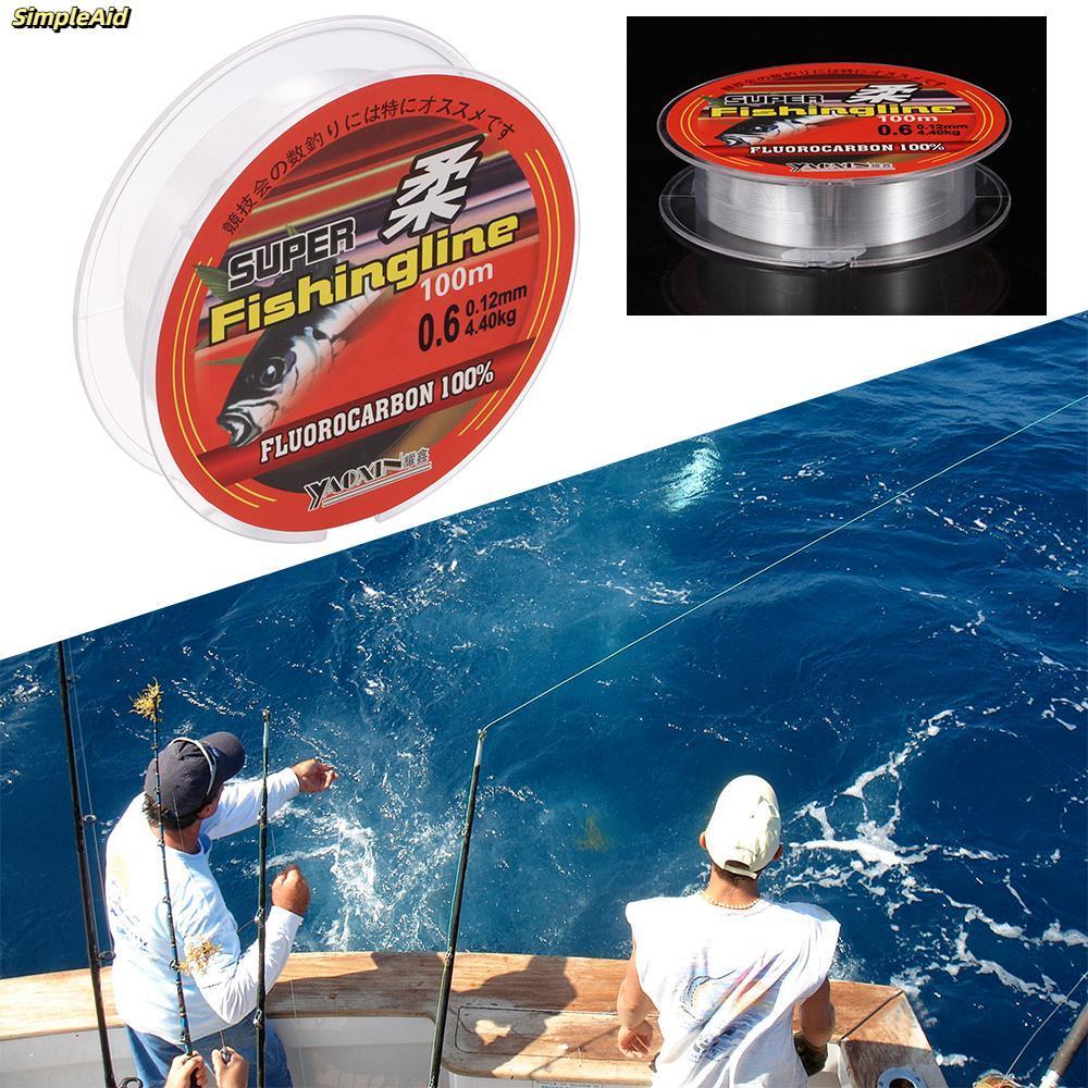 SIMPLEAID 100m dây Fluorocarbon Nylon PA chắc chắn chất lượng cao, từ 0.8 đến 6LB