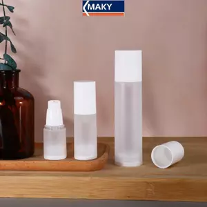 MAKY Di Động Chân Không Chai Mỹ Phẩm Có Thể Đổ Lại Mờ Dubill Bơm Mỹ Sương Chai Lotion Dispenser Hộp Đựng Kem Du Lịch VN