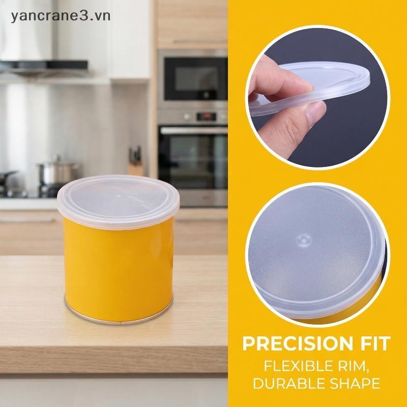 {YAN} Nắp nhựa cấp thực phẩm Con dấu kín chống rò rỉ có thể tái sử dụng Thay thế các loại kích cỡ để sử dụng bảo quản thực phẩm nhà bếp tại nhà {ya}