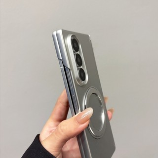 Tùy chọn Vỏ điện thoại phủ mờ cao cấp cho samsung galaxy z fold 7 z fold 6 z fold 5 / 4 Bản lề kép Vỏ chống trầy xước trục lò xo với 360° Giá đỡ vòng từ tính xoay gấp 8