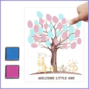 Giới Tính Tiết Lộ Vân Tay 29x22cm Bé Trai Hoặc Bé Gái Ý Tưởng Tiệc Vân Tay Cây Giới Tính Tiết Lộ Cho Trẻ Em Tắm mueadsyvn